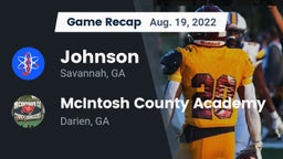 Recap: Johnson  vs. McIntosh County Academy  2022