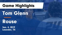 Tom Glenn  vs Rouse  Game Highlights - Jan. 4, 2019