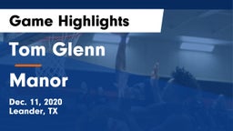 Tom Glenn  vs Manor  Game Highlights - Dec. 11, 2020