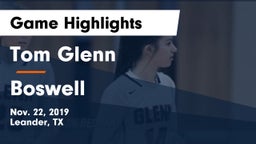 Tom Glenn  vs Boswell   Game Highlights - Nov. 22, 2019