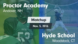 Matchup: Proctor Academy vs. Hyde School 2016