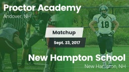 Matchup: Proctor Academy vs. New Hampton School  2017