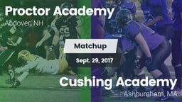 Matchup: Proctor Academy vs. Cushing Academy  2017