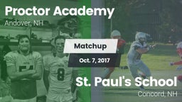 Matchup: Proctor Academy vs. St. Paul's School 2017