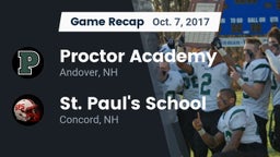 Recap: Proctor Academy  vs. St. Paul's School 2017