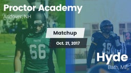 Matchup: Proctor Academy vs. Hyde  2017
