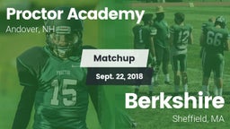 Matchup: Proctor Academy vs. Berkshire  2018