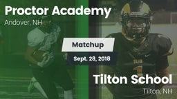 Matchup: Proctor Academy vs. Tilton School 2018