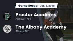 Recap: Proctor Academy  vs. The Albany Academy 2018