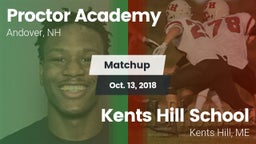 Matchup: Proctor Academy vs. Kents Hill School 2018