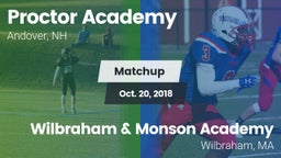 Matchup: Proctor Academy vs. Wilbraham & Monson Academy  2018