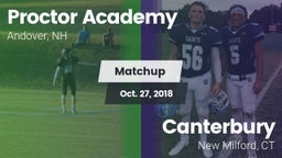 Matchup: Proctor Academy vs. Canterbury  2018