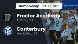 Recap: Proctor Academy  vs. Canterbury  2018