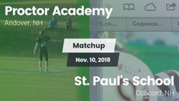 Matchup: Proctor Academy vs. St. Paul's School 2018