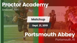 Matchup: Proctor Academy vs. Portsmouth Abbey  2019