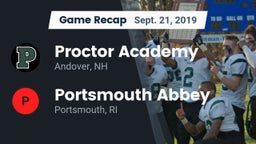 Recap: Proctor Academy  vs. Portsmouth Abbey  2019