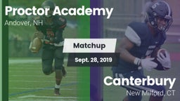 Matchup: Proctor Academy vs. Canterbury  2019