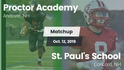 Matchup: Proctor Academy vs. St. Paul's School 2019