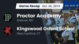 Recap: Proctor Academy  vs. Kingswood Oxford School 2019