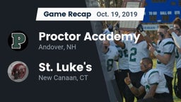 Recap: Proctor Academy  vs. St. Luke's  2019