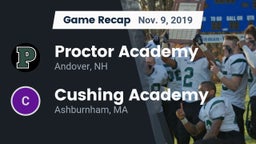 Recap: Proctor Academy  vs. Cushing Academy  2019