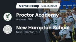 Recap: Proctor Academy  vs. New Hampton School  2020