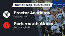 Recap: Proctor Academy  vs. Portsmouth Abbey  2021