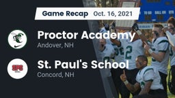 Recap: Proctor Academy  vs. St. Paul's School 2021