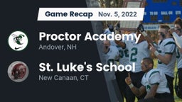 Recap: Proctor Academy  vs. St. Luke's School 2022