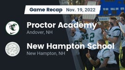 Recap: Proctor Academy  vs. New Hampton School  2022