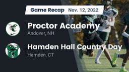 Recap: Proctor Academy  vs. Hamden Hall Country Day  2022