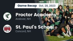 Recap: Proctor Academy  vs. St. Paul's School 2023