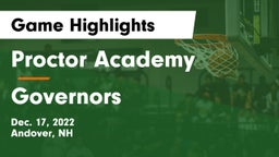 Proctor Academy  vs Governors Game Highlights - Dec. 17, 2022