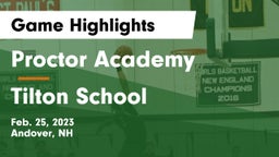 Proctor Academy  vs Tilton School Game Highlights - Feb. 25, 2023