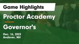 Proctor Academy  vs Governor's Game Highlights - Dec. 16, 2023