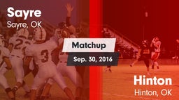 Matchup: Sayre  vs. Hinton  2016