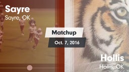 Matchup: Sayre  vs. Hollis  2016