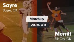 Matchup: Sayre  vs. Merritt  2016