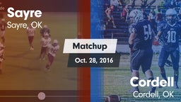 Matchup: Sayre  vs. Cordell  2016