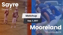 Matchup: Sayre  vs. Mooreland  2017