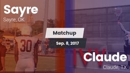 Matchup: Sayre  vs. Claude  2017