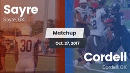 Matchup: Sayre  vs. Cordell  2017