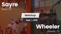 Matchup: Sayre  vs. Wheeler  2018