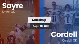 Matchup: Sayre  vs. Cordell  2018