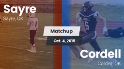 Matchup: Sayre  vs. Cordell  2019