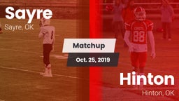 Matchup: Sayre  vs. Hinton  2019