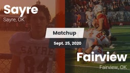 Matchup: Sayre  vs. Fairview  2020