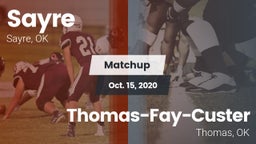 Matchup: Sayre  vs. Thomas-Fay-Custer  2020