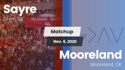 Matchup: Sayre  vs. Mooreland  2020