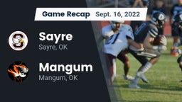 Recap: Sayre  vs. Mangum  2022